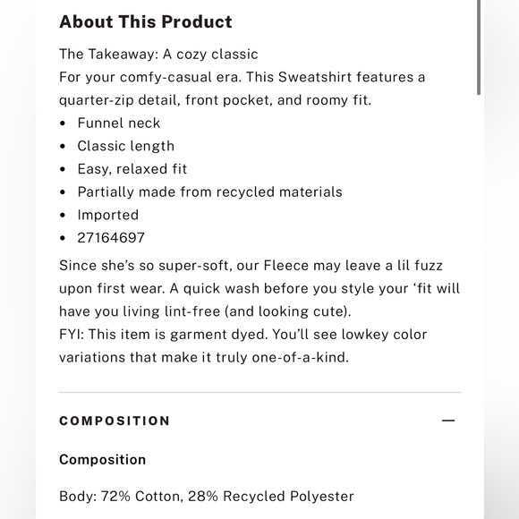 🆕 NWT PINK Victoria's Secret Black Ivy Fleece Half-Zip Sweatshirt - Picture 3 of 6